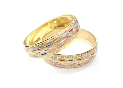 Three Tone Plated | Laser Bangles